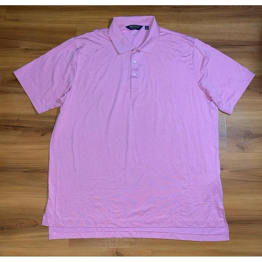 Mens Polo Ralph Lauren Golf Pink Active Sports Casual Short Sleeve Shirt